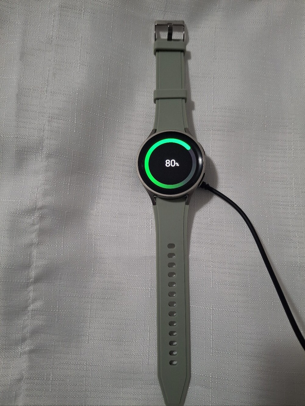 Smart Galaxy Fitness Watch - Sage Green Silicone Band